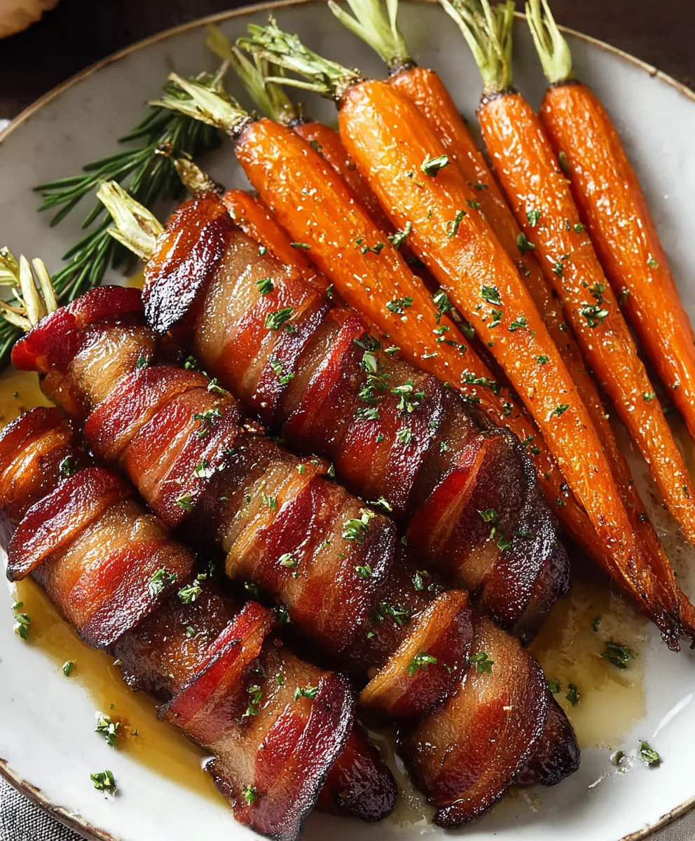 Roasted Maple Beef Bacon Carrots: Irresistibly Sweet & Savory