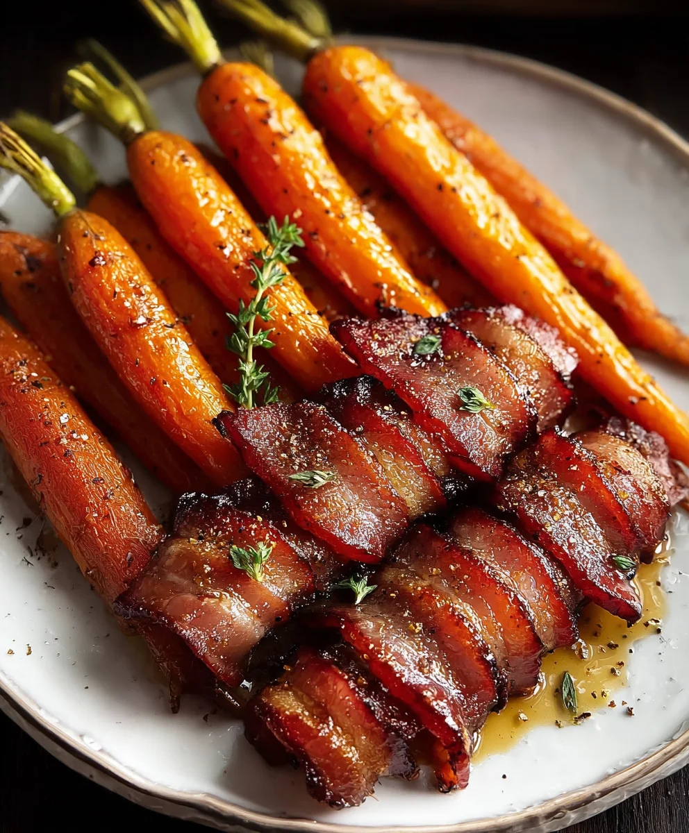 Roasted Maple Beef Bacon Carrots: Irresistibly Sweet & Savory