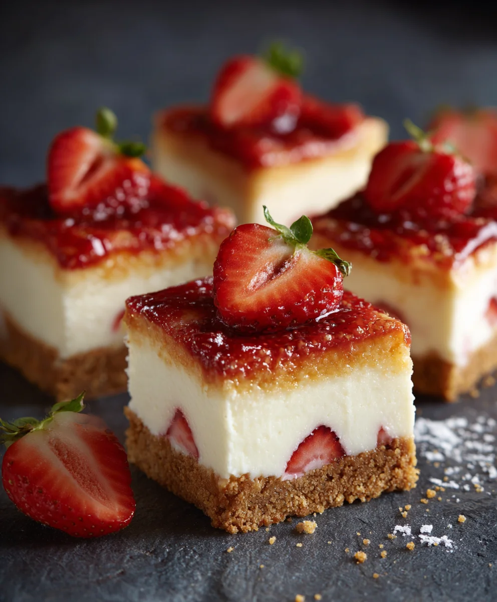 Best Philadelphia Strawberry Cheesecake Bars Recipe