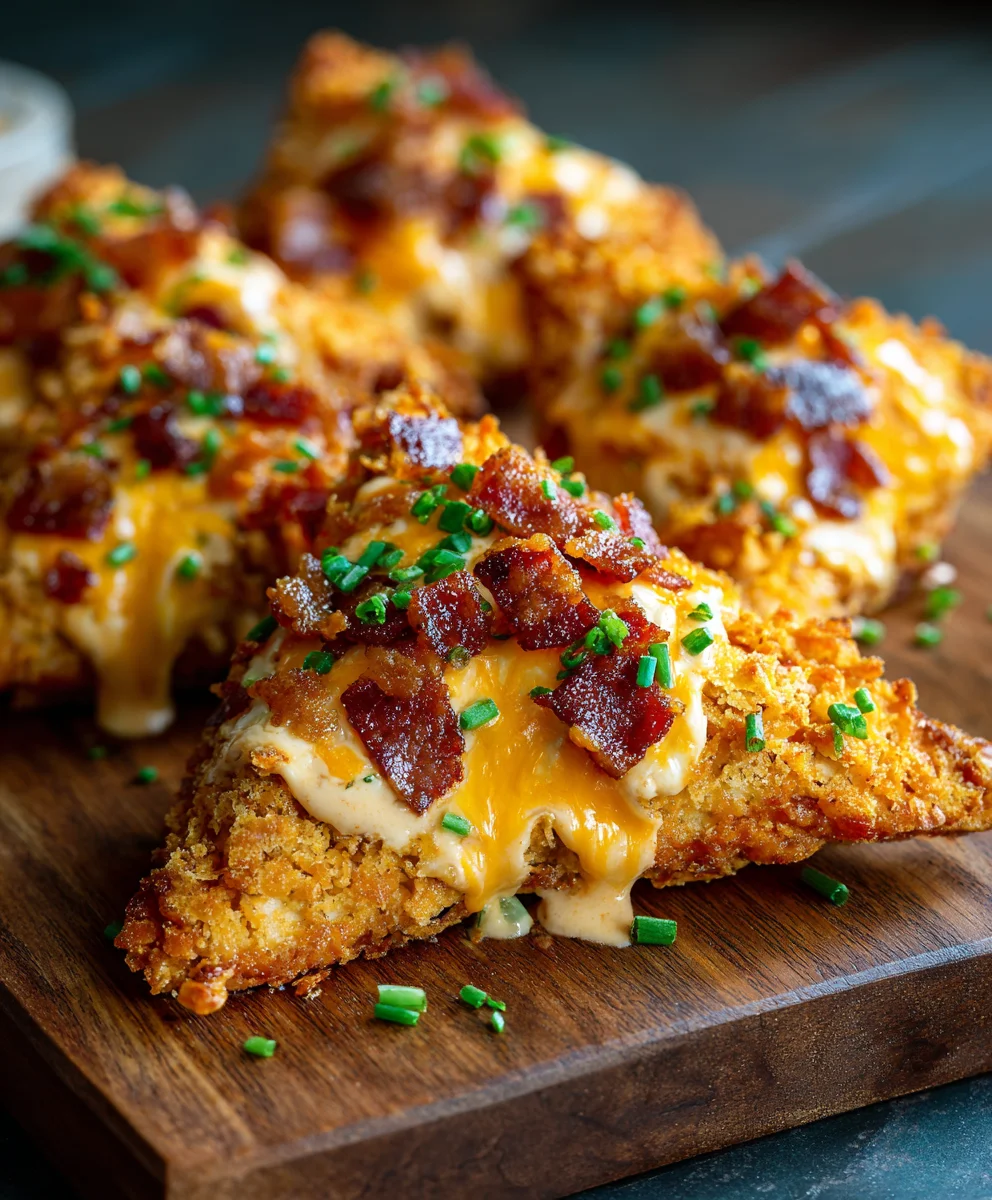 Doritos Chicken Stuffed with Cream Cheese & Beef Bacon