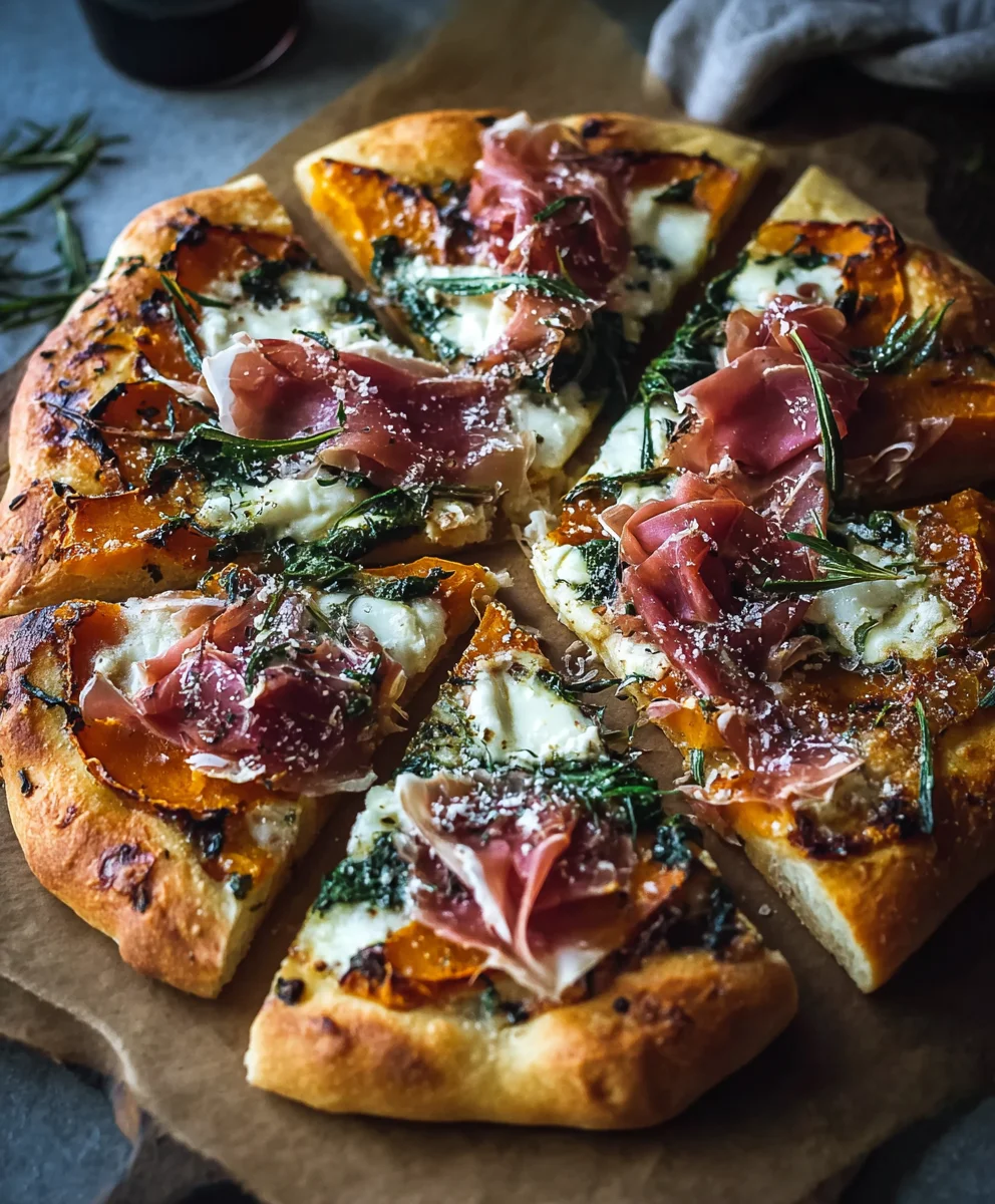 Hearty Winter Squash Beef Prosciutto Pizza for Dinner!