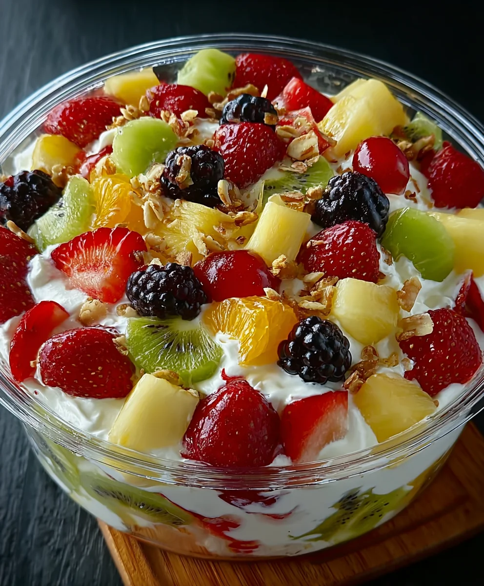 Creamy Easy Cheesecake Fruit Salad – Perfect No-Bake Treat!