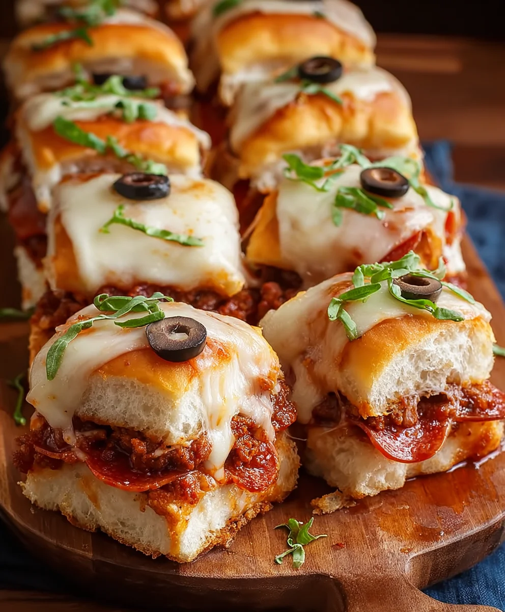 Ultimate Game Day Cheesy Pizza Sliders for Your Party