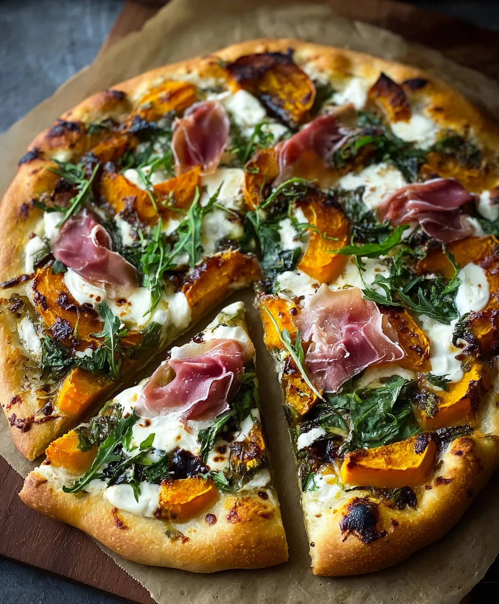 Hearty Winter Squash Beef Prosciutto Pizza for Dinner!
