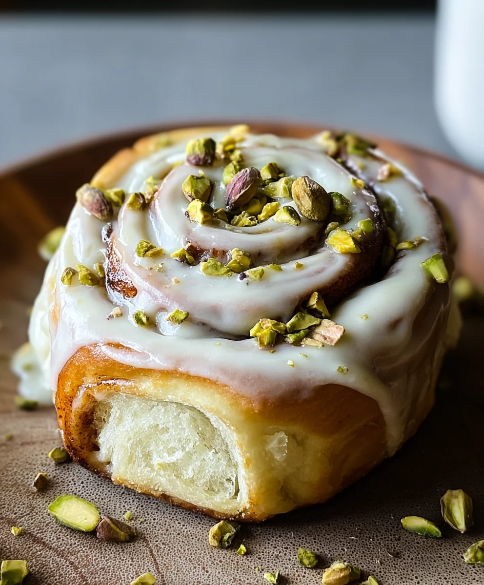 Heavenly Small Batch Pistachio Cream Cinnamon Rolls