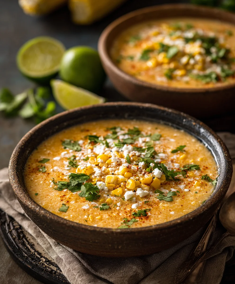 Easy Slow Cooker Mexican Street Corn Soup Recipe!