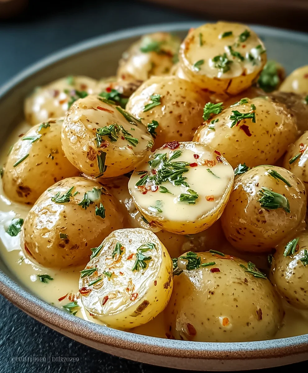Easy Creamy Garlic Sauce Baby Potatoes: Quick & Tasty