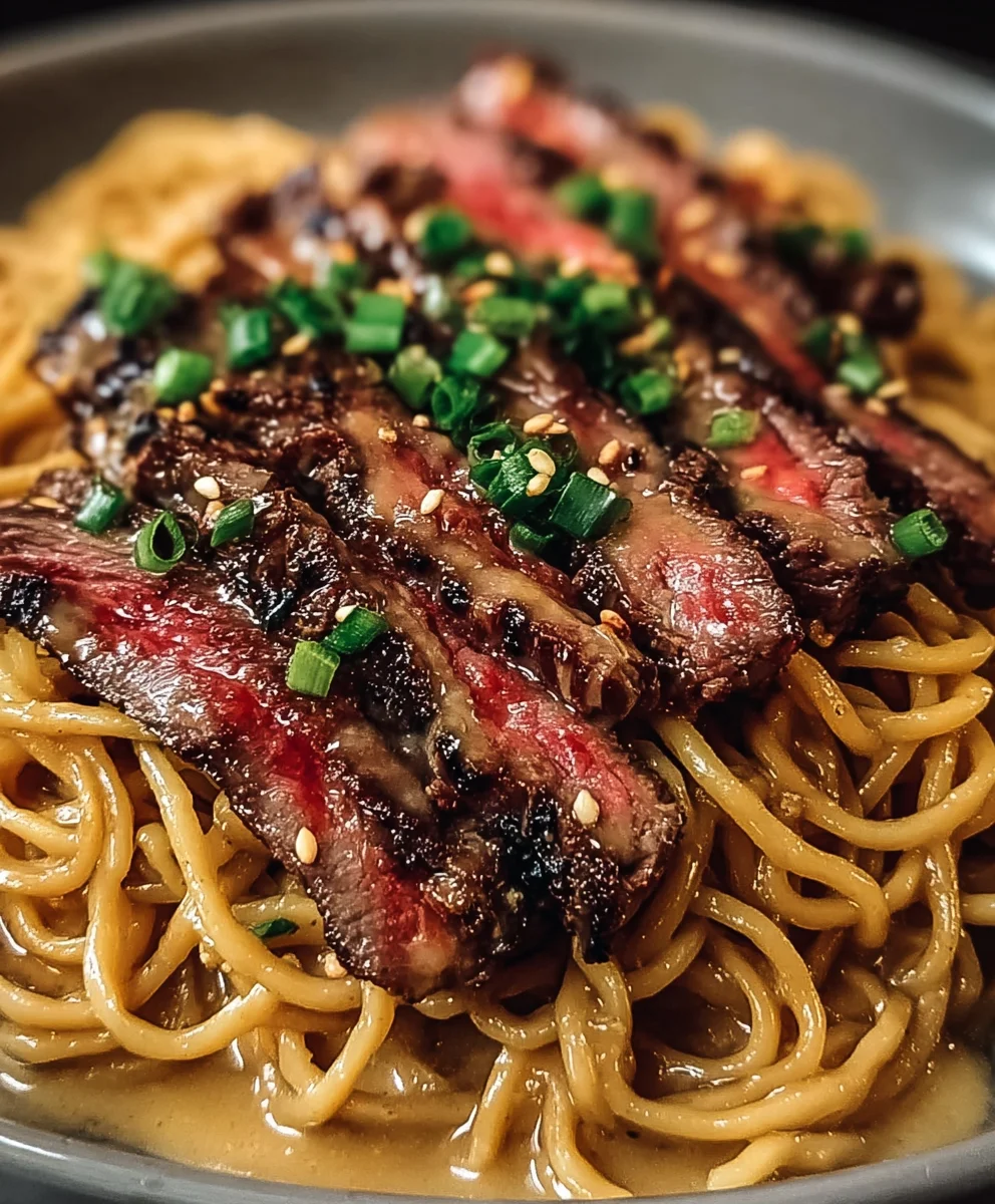Garlic Butter Steak Lightning Noodles - Ultimate Flavor!