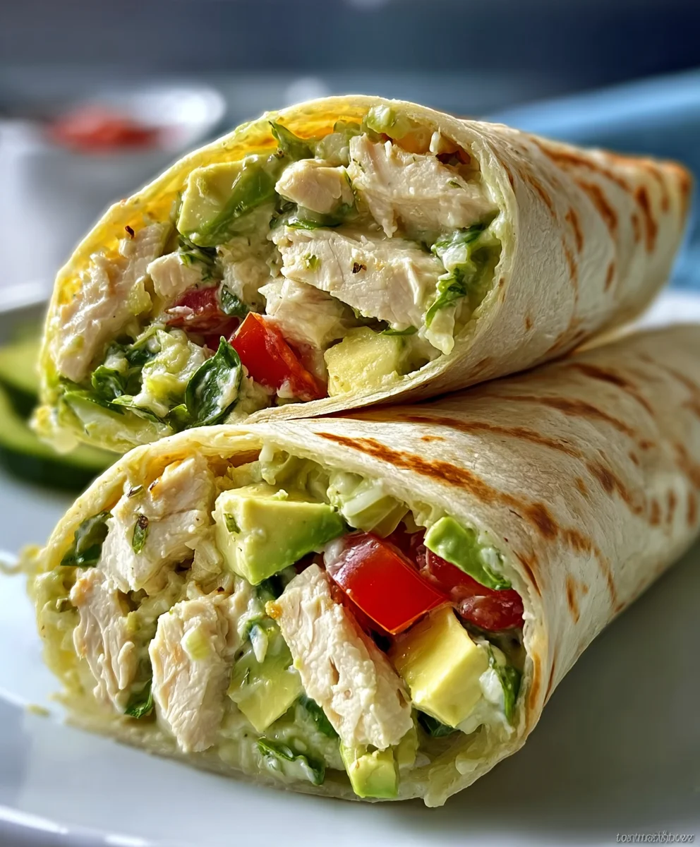 Avocado Chicken Salad Wrap Recipe - Easy & Delicious