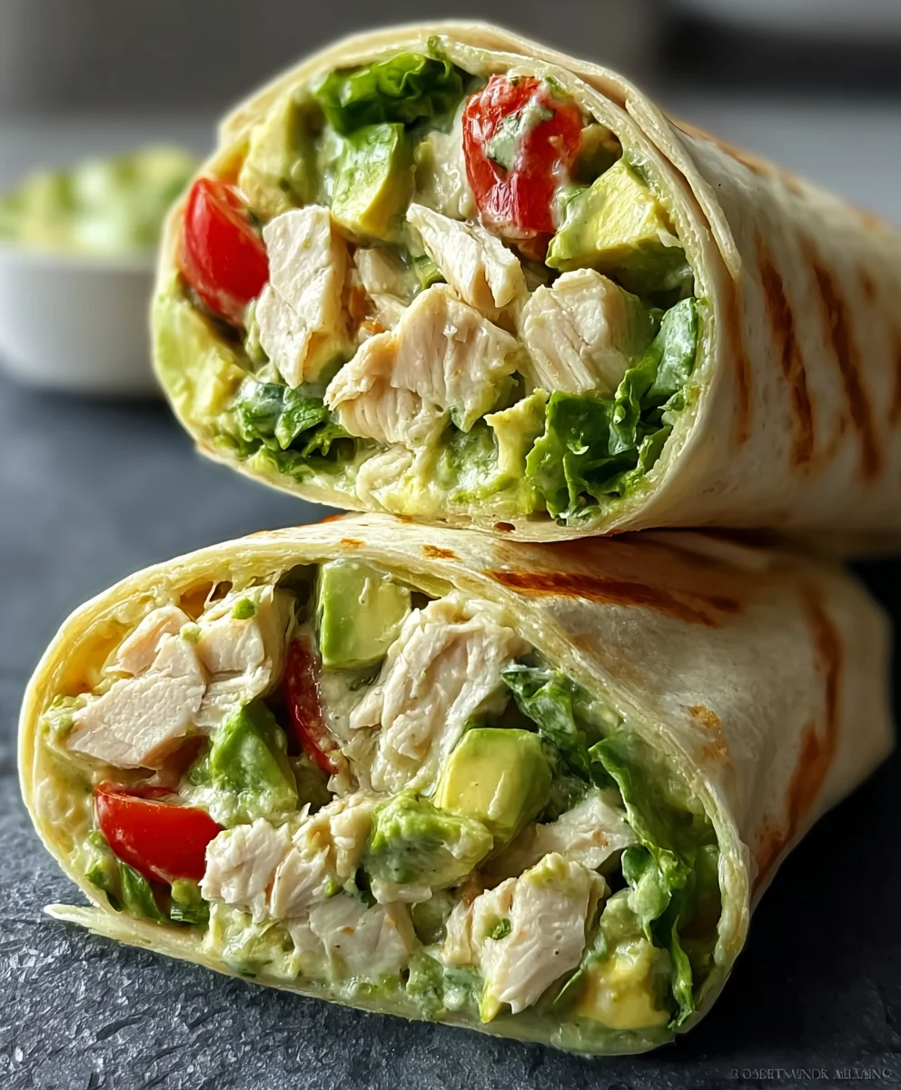 Avocado Chicken Salad Wrap Recipe - Easy & Delicious