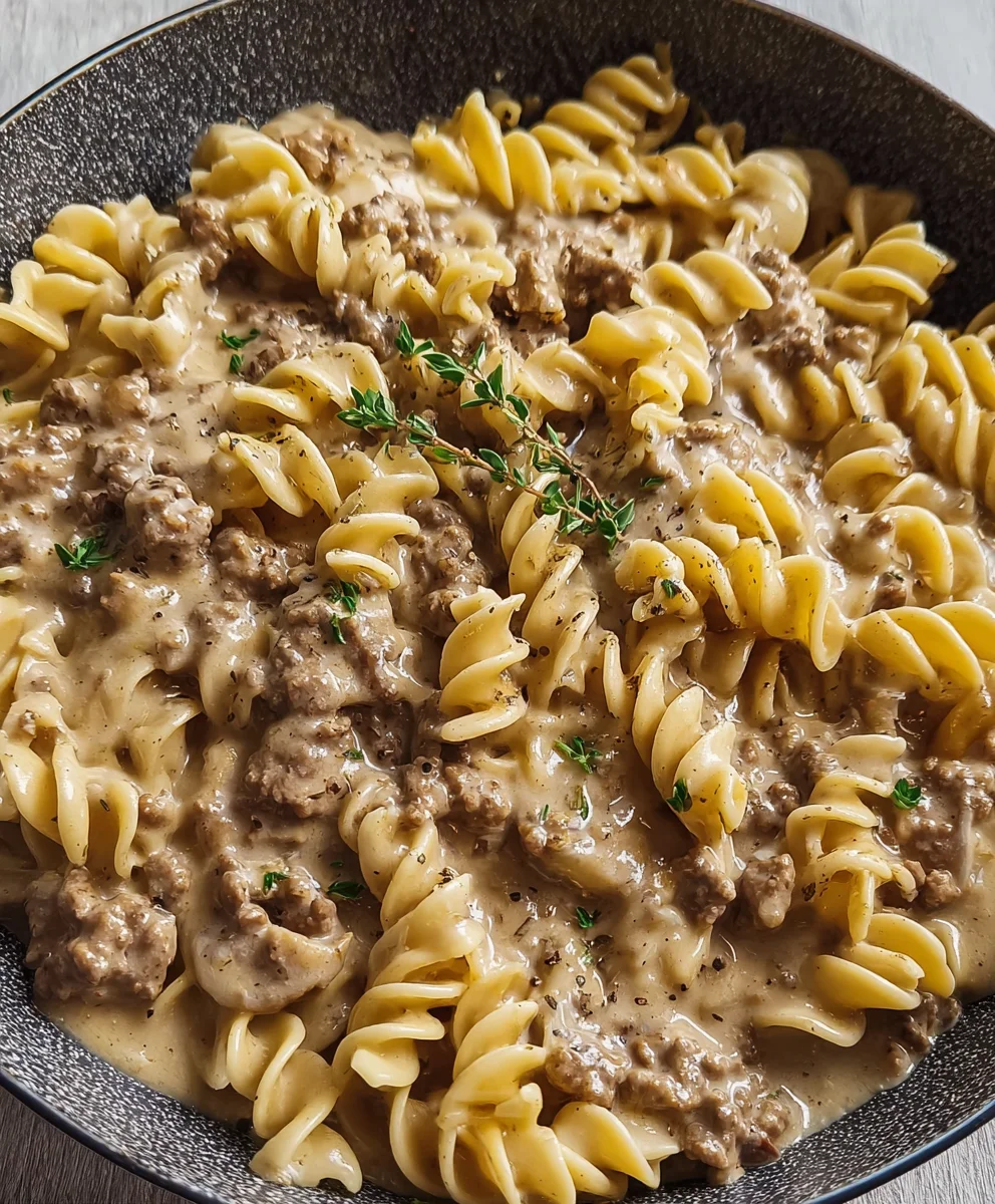 Easy Ground Beef Stroganoff - A Comforting One-Pot Dinner
