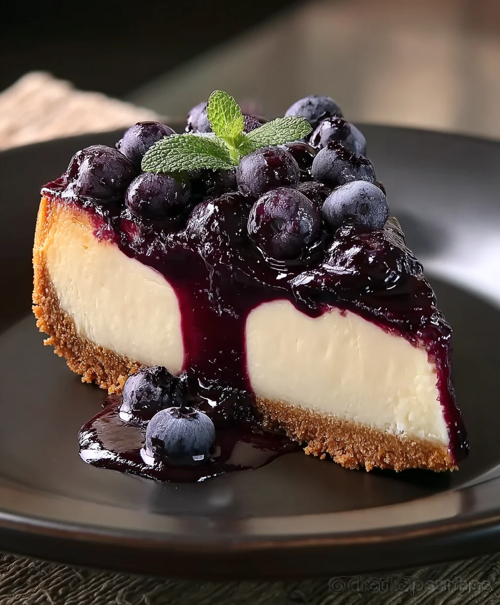 Heavenly Blueberry Compote Cheesecake Recipe! Easy & Delicious