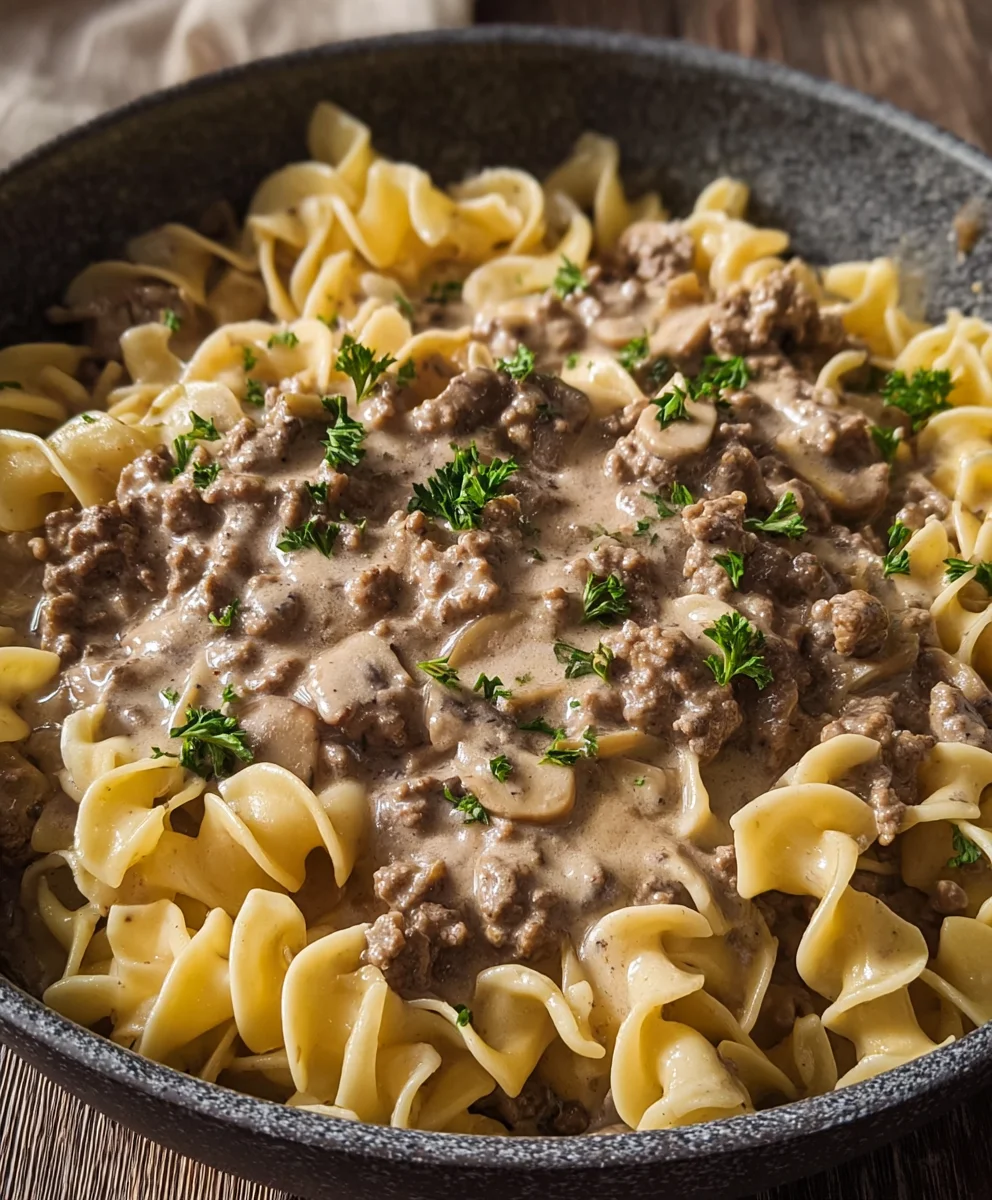 Easy Ground Beef Stroganoff - A Comforting One-Pot Dinner