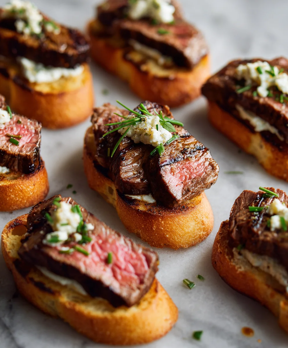 Savory Steak Crostini with Creamy Horseradish – Easy Recipe