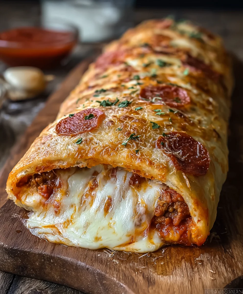 Tremendous Cheesy Beef Pepperoni Stromboli: Your New Favorite!