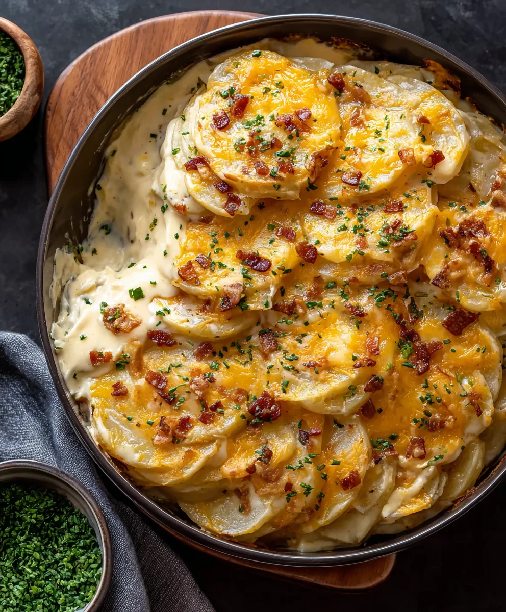 Loaded Scalloped Potatoes with Beef: Cheesy & Delicious!
