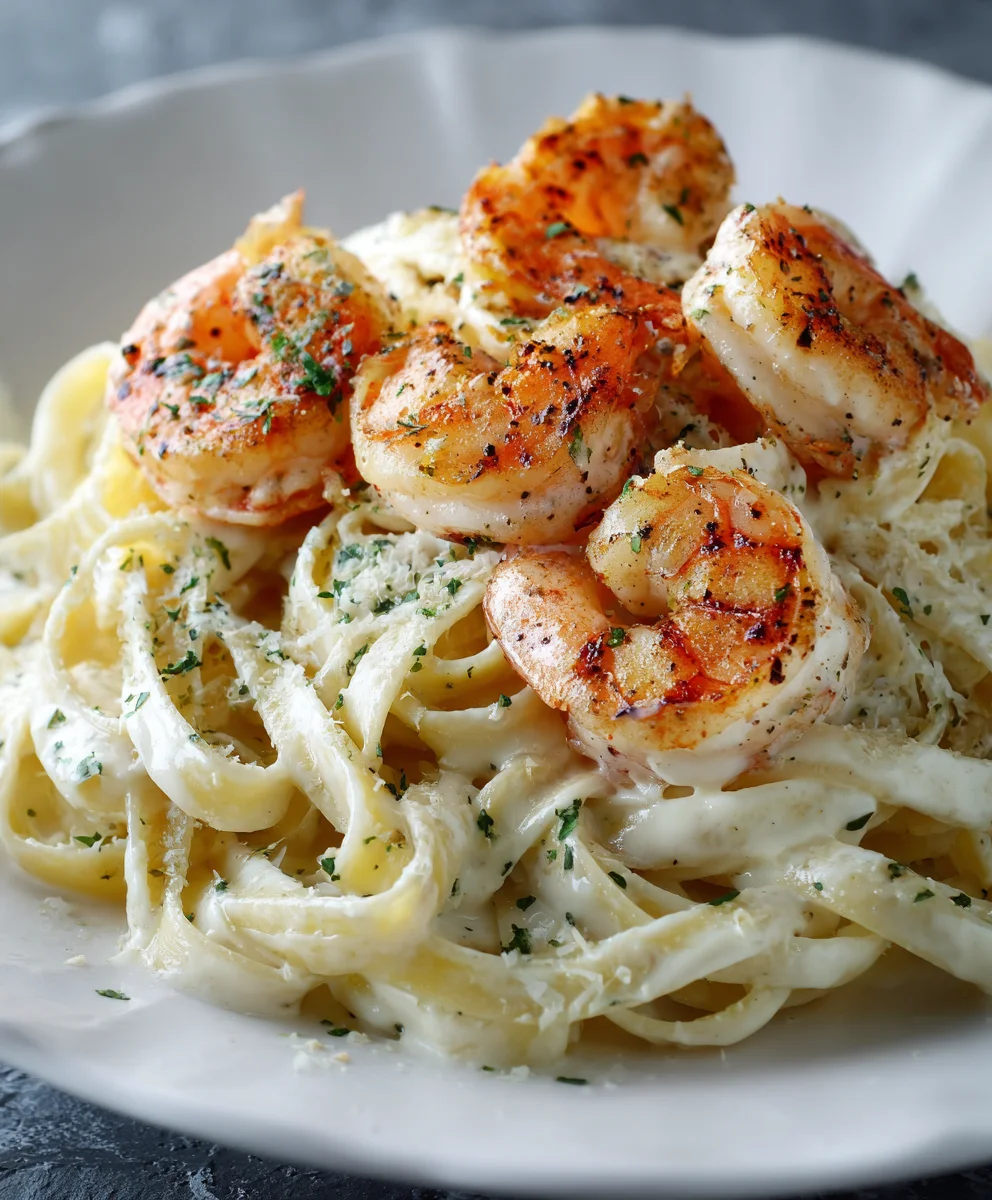 Creamy Shrimp Fettuccine Alfredo: Homemade & Delicious