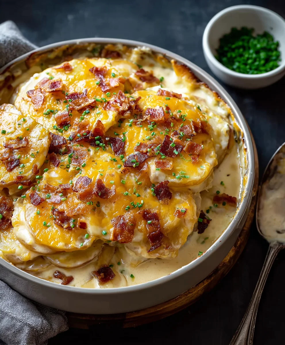Loaded Scalloped Potatoes with Beef: Cheesy & Delicious!