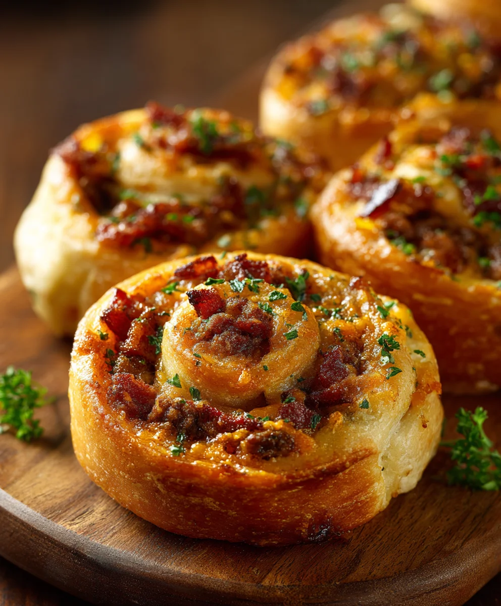 Cheesy Beef Bacon Ranch Pinwheels: Easy Appetizer!