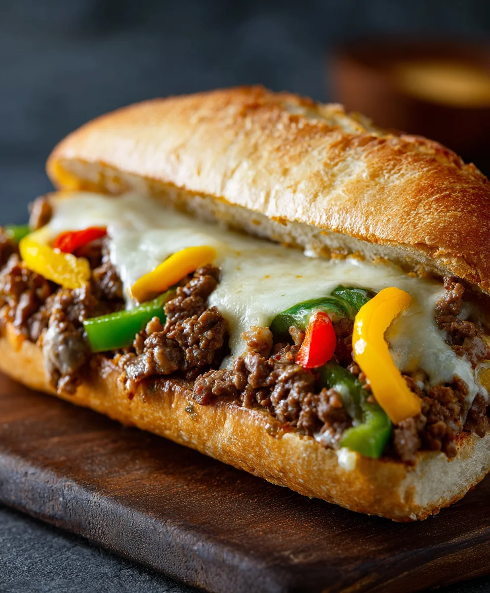 Ground Beef Philly Cheesesteak Recipe - Easy & Flavorful