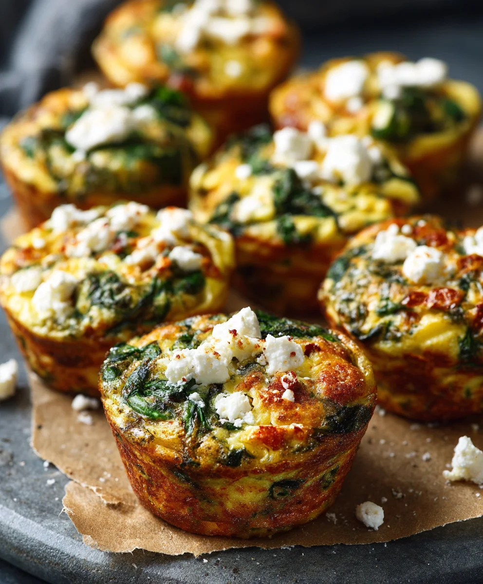 Easy Spinach Feta Egg Muffins: Healthy Breakfast!