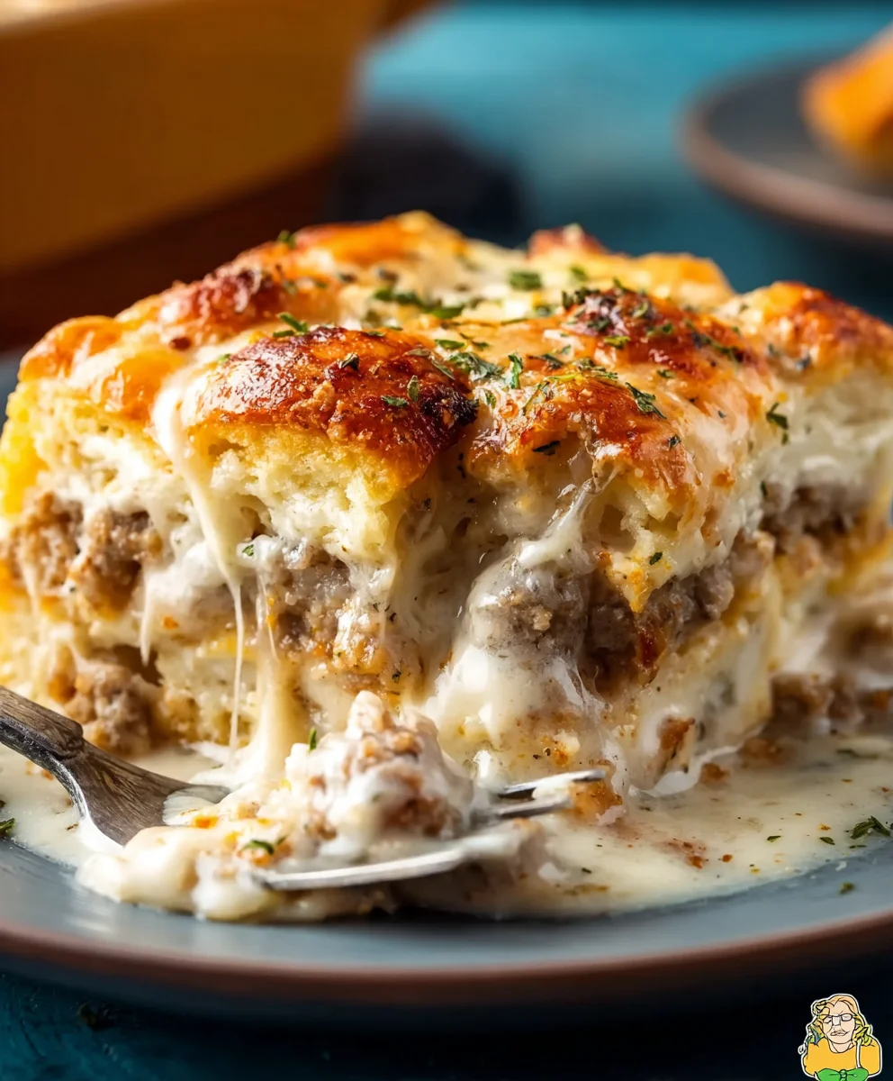 Hearty Beef Biscuits & Gravy Casserole – Perfect Brunch!