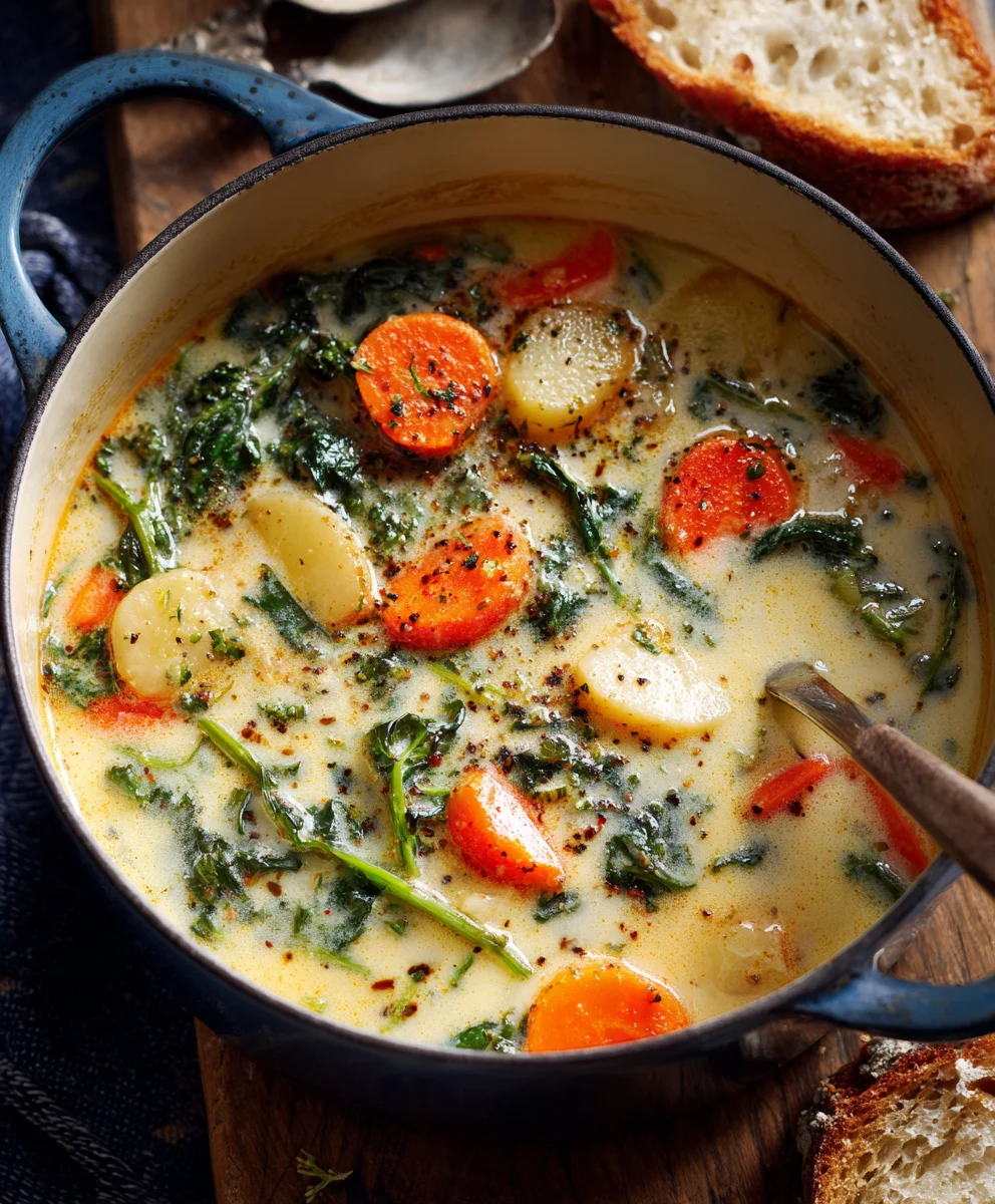 One Pot Creamy Vegetable Soup: Easy, Healthy & Delicious