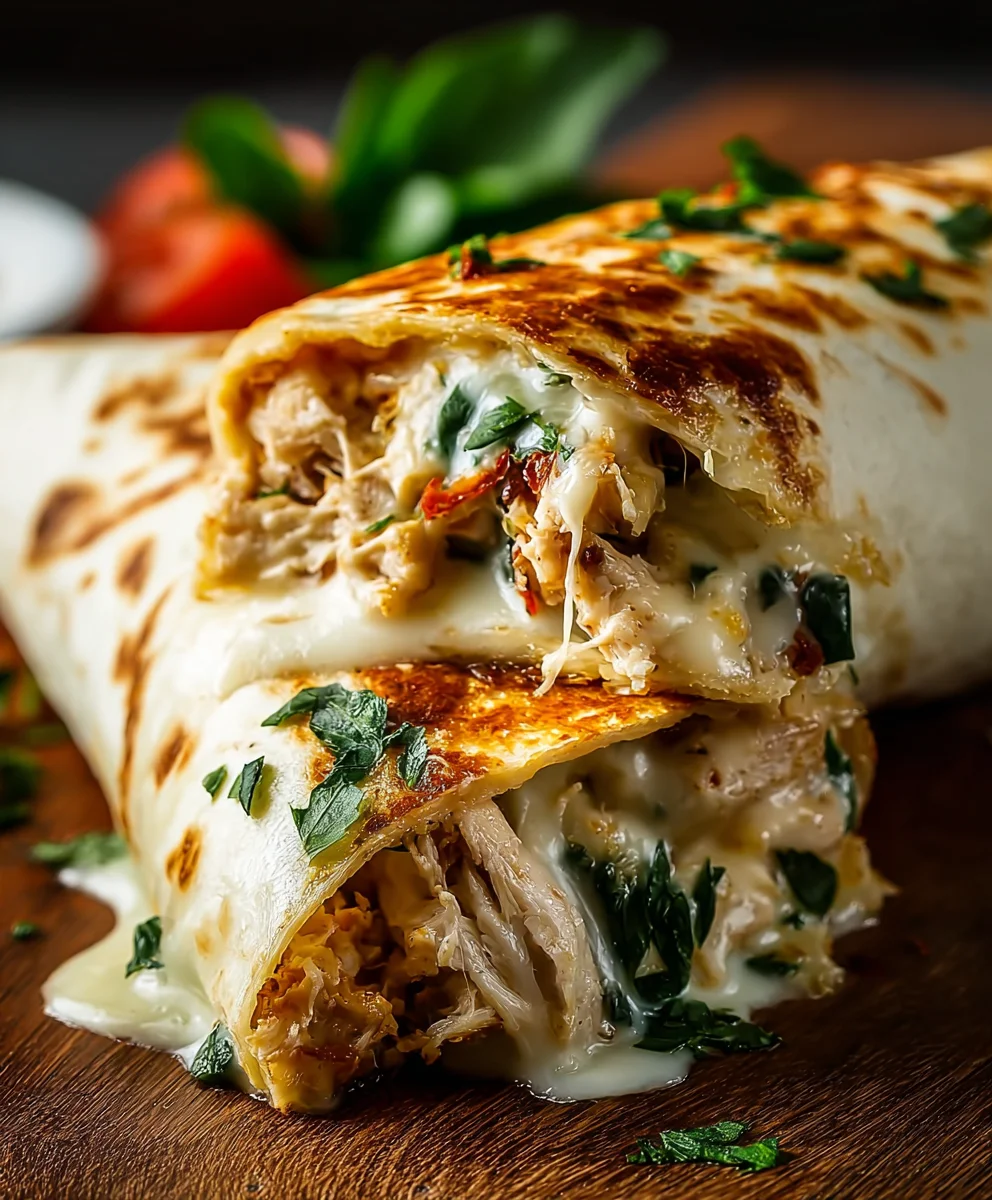 Cheesy Garlic Chicken Wraps – Your New Favorite Dinner!