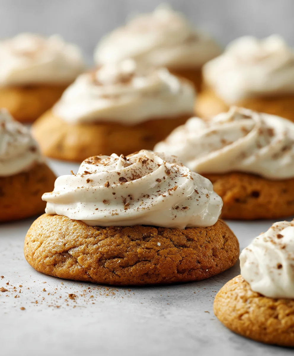 Best Soft Pumpkin Cookies with Creamy Cinnamon Frosting