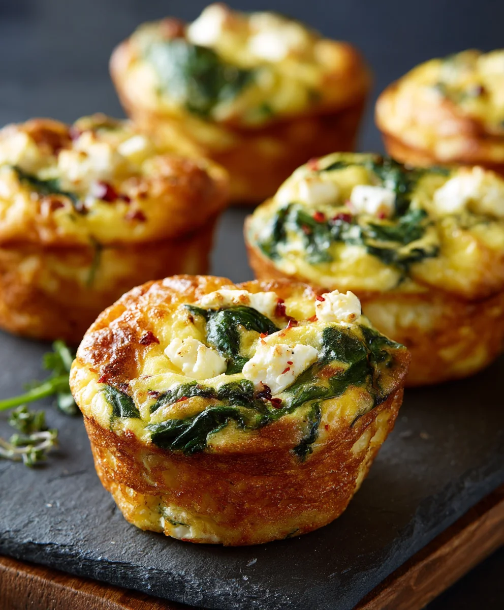 Easy Spinach Feta Egg Muffins: Healthy Breakfast!
