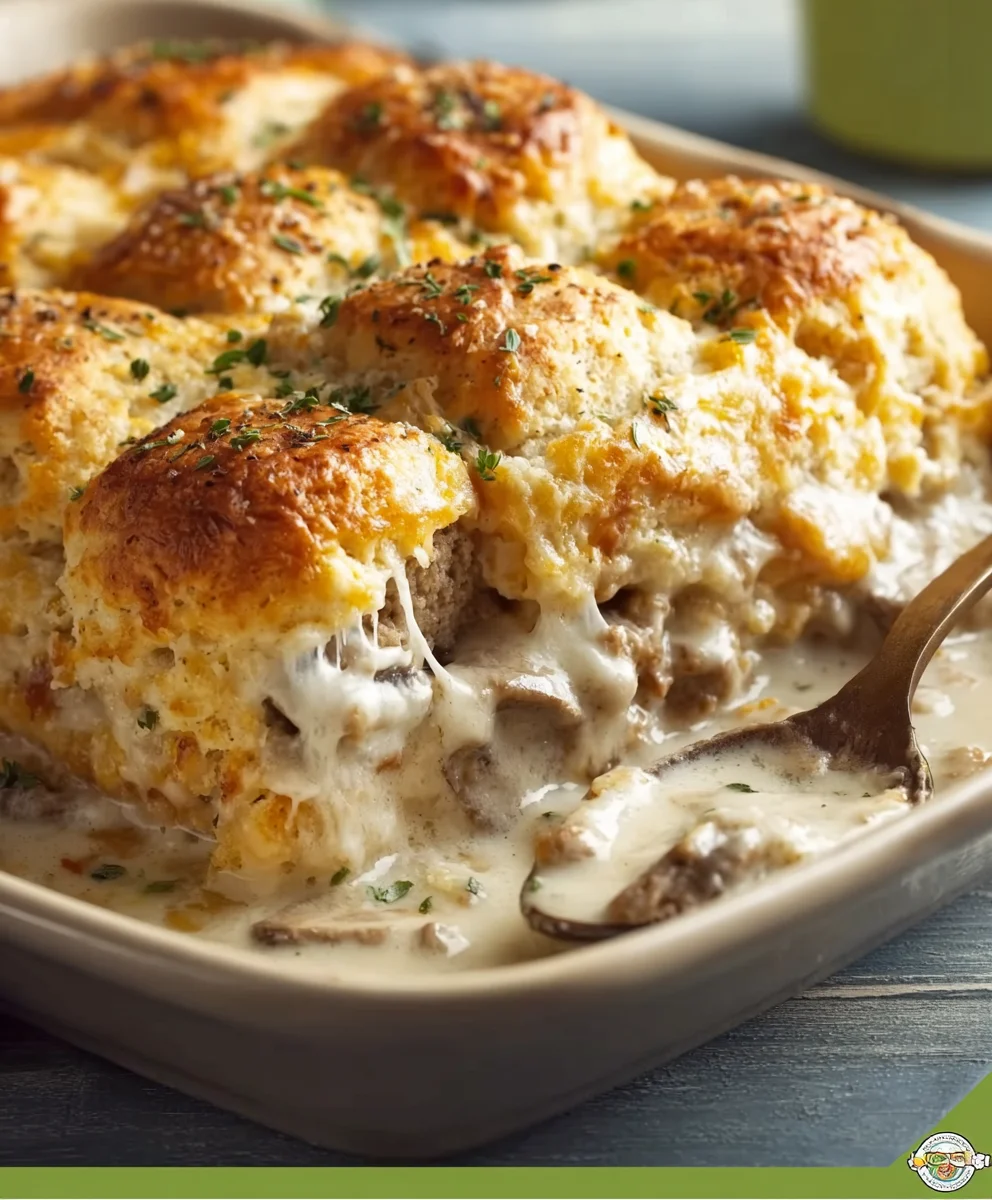 Hearty Beef Biscuits & Gravy Casserole – Perfect Brunch!