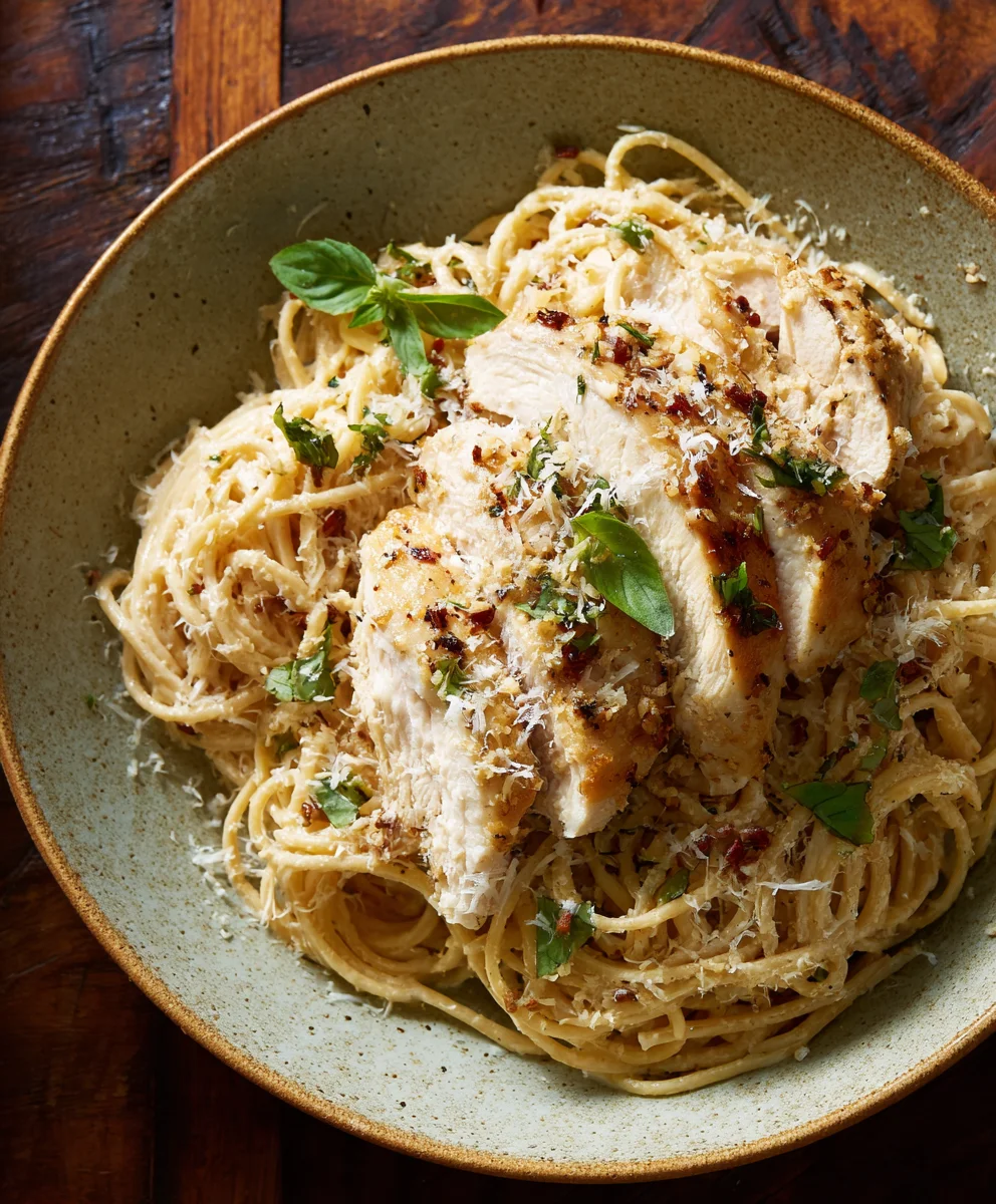Garlic Parmesan Chicken Pasta: Easy, Creamy Weeknight Dinner