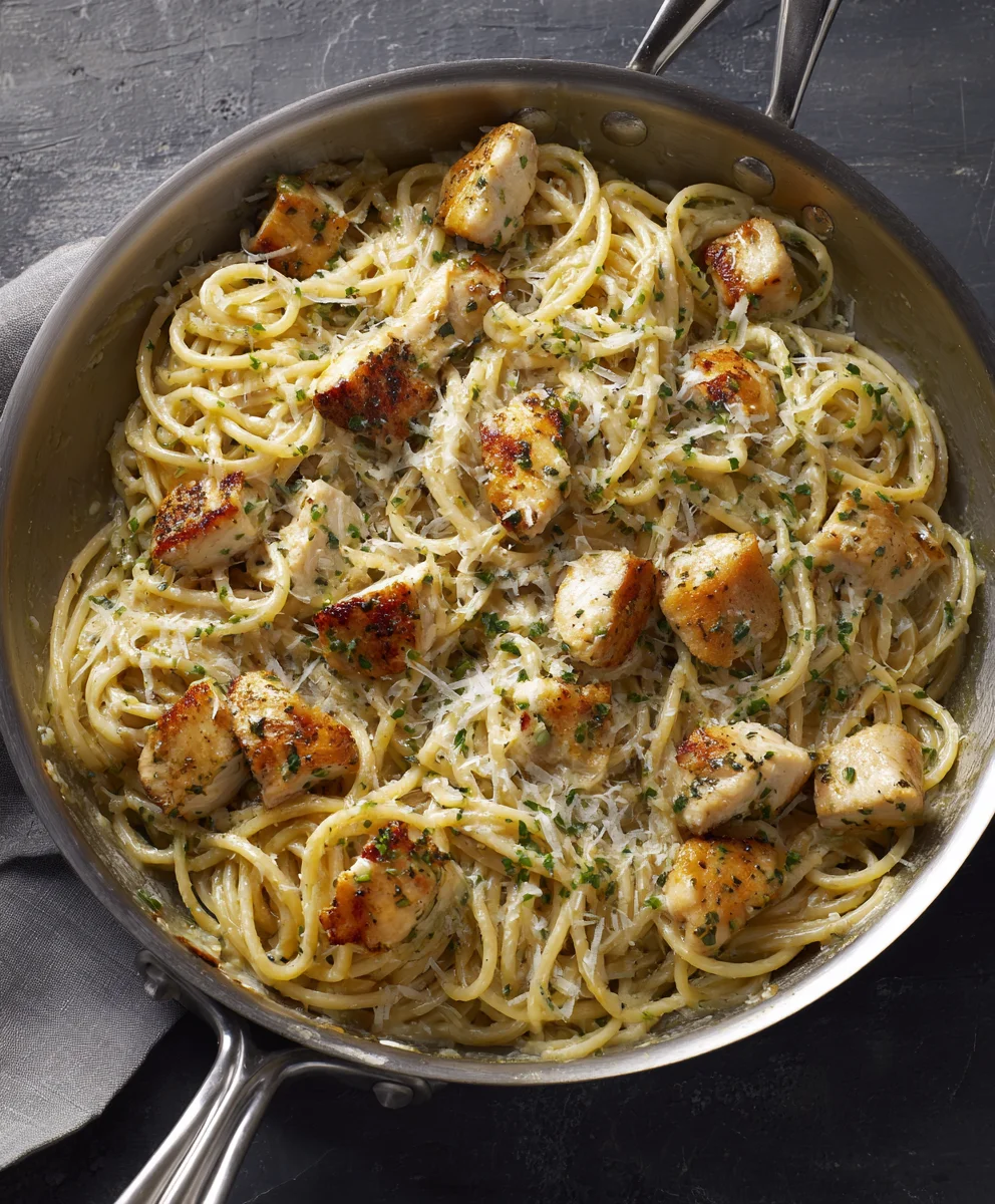 Chicken Garlic Parmesan Pasta: Easy, Creamy Dinner