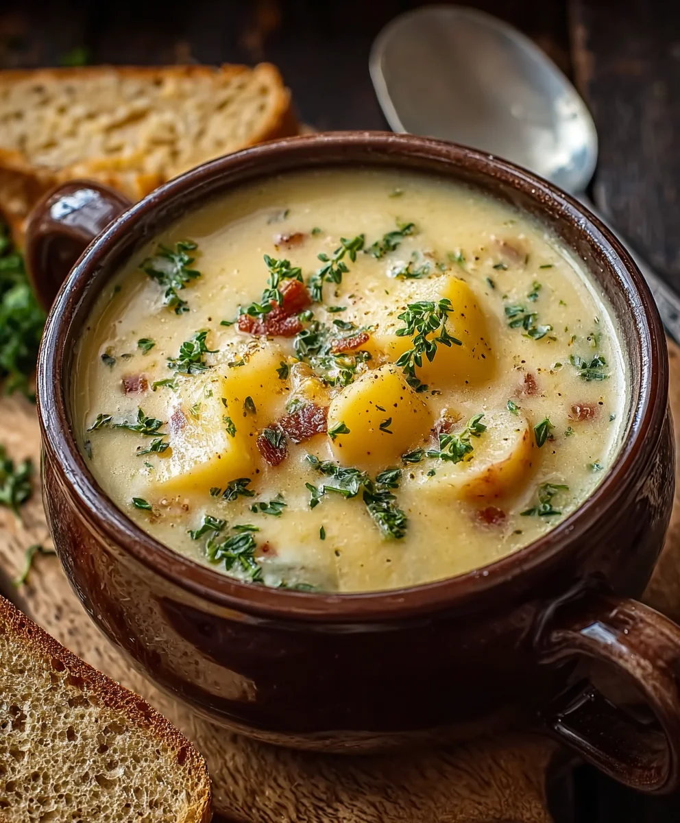Hearty Cheddar Garlic Herb Potato Soup: Comfort in a Bowl