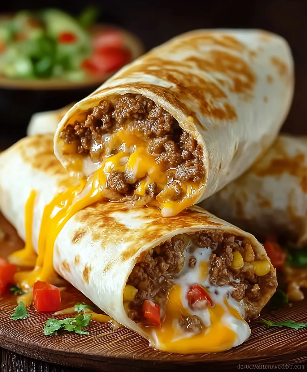 Ultimate Cheesy Beefy Burrito Recipe - Flavorful & Fun!
