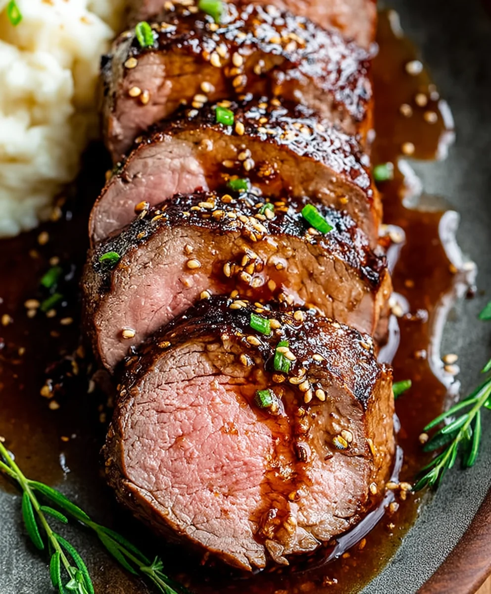 Melt-in-Your-Mouth Honey Garlic Beef Tenderloin Dinner