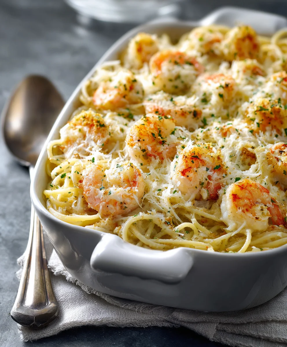 Ultimate Shrimp Scampi Pasta Bake: Quick & Cheesy Dinner!