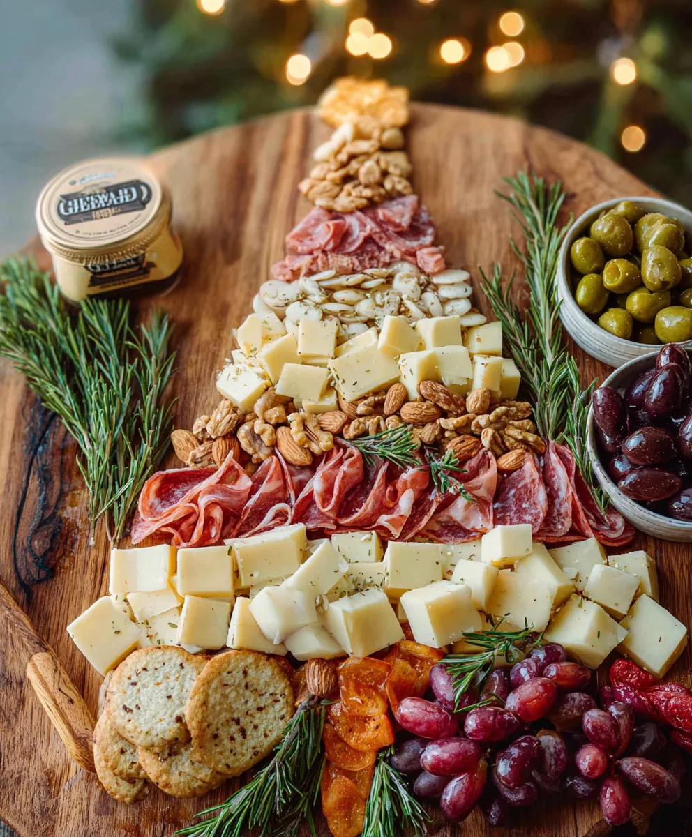 Easy Christmas Tree Charcuterie Board - Festive Bites
