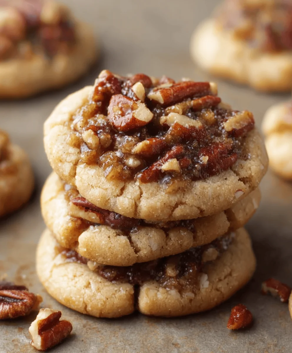 Crumble Pecan Pie Cookies - Deliciously Easy Recipe