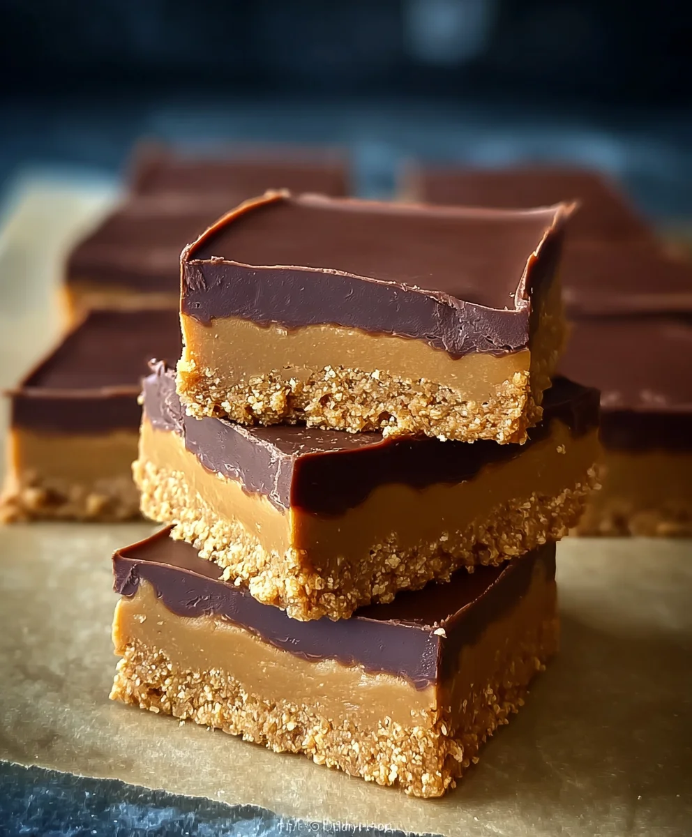 Easy Peanut Butter Bars - No-Bake Treat