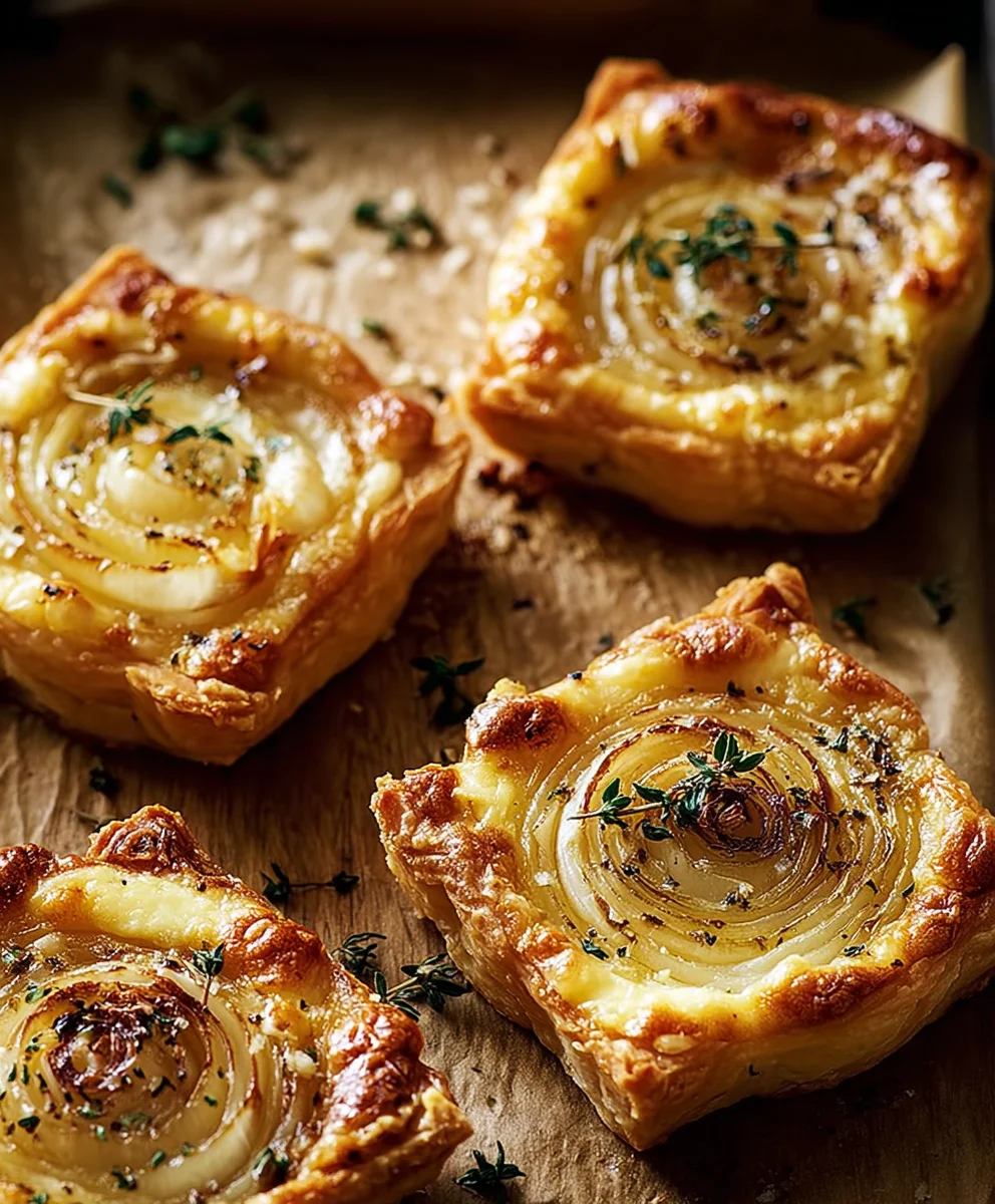 Savory Onion Gruyere Tarts - Easy Appetizer Recipe