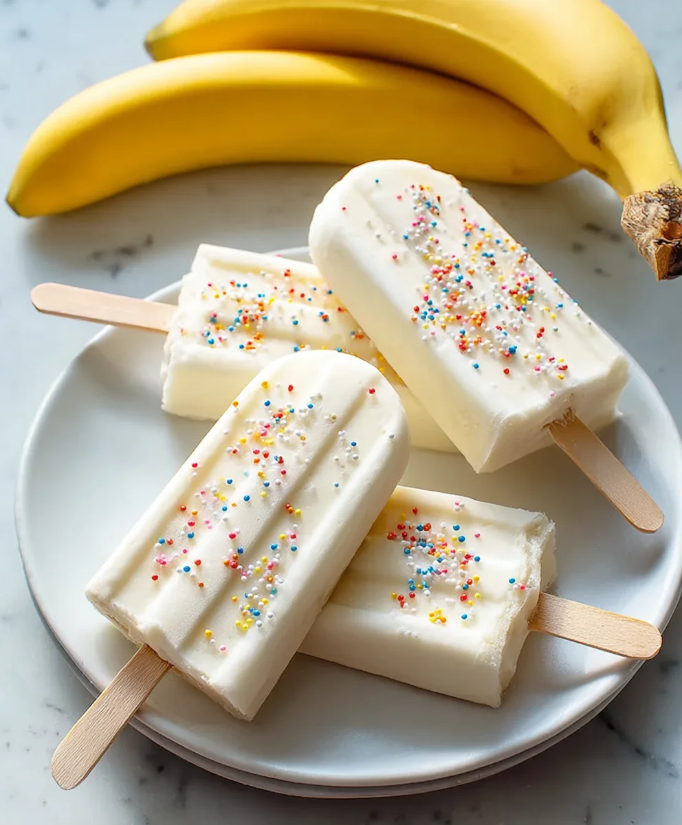 Easy Frozen Banana Yogurt Pops - Healthy Treat