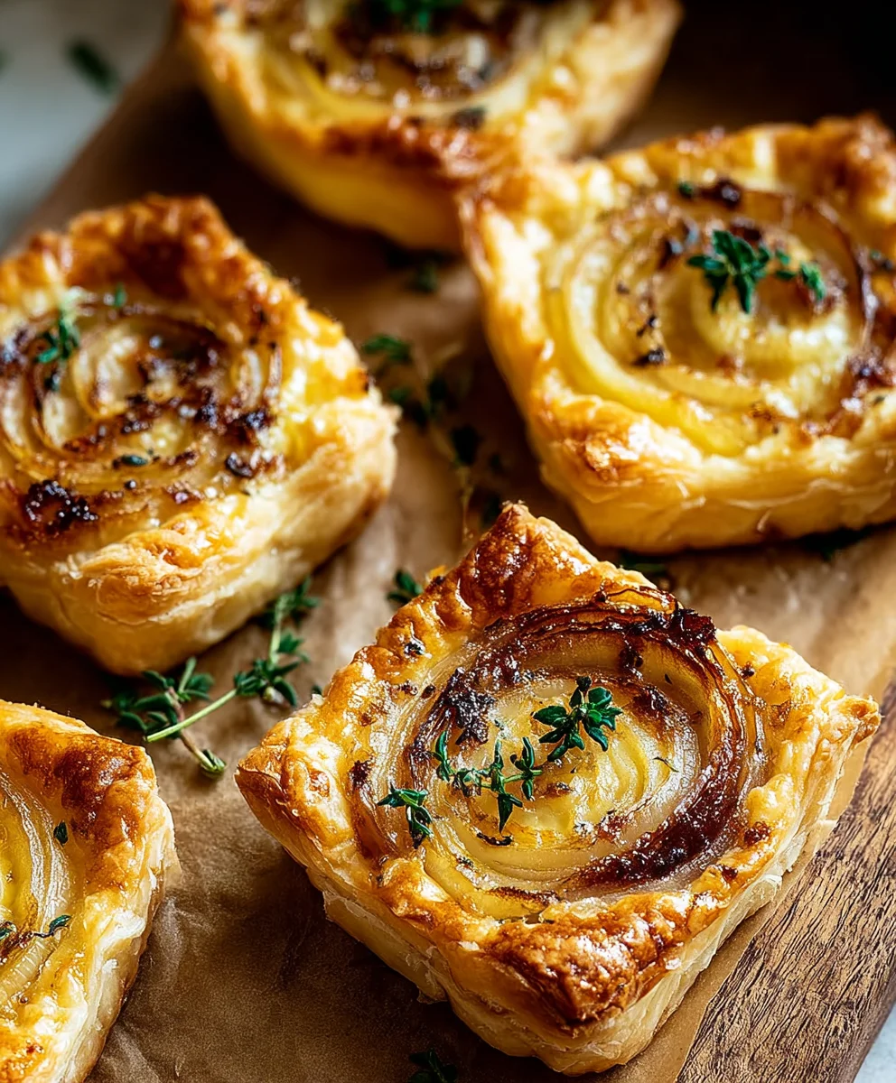 Savory Onion Gruyere Tarts - Easy Appetizer Recipe