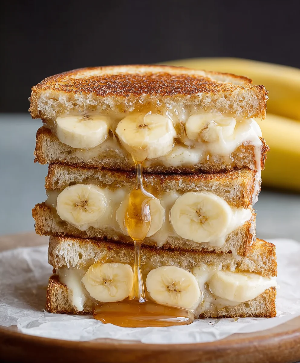 Honey Banana Grilled Cheese-Sweet & Savory Delight