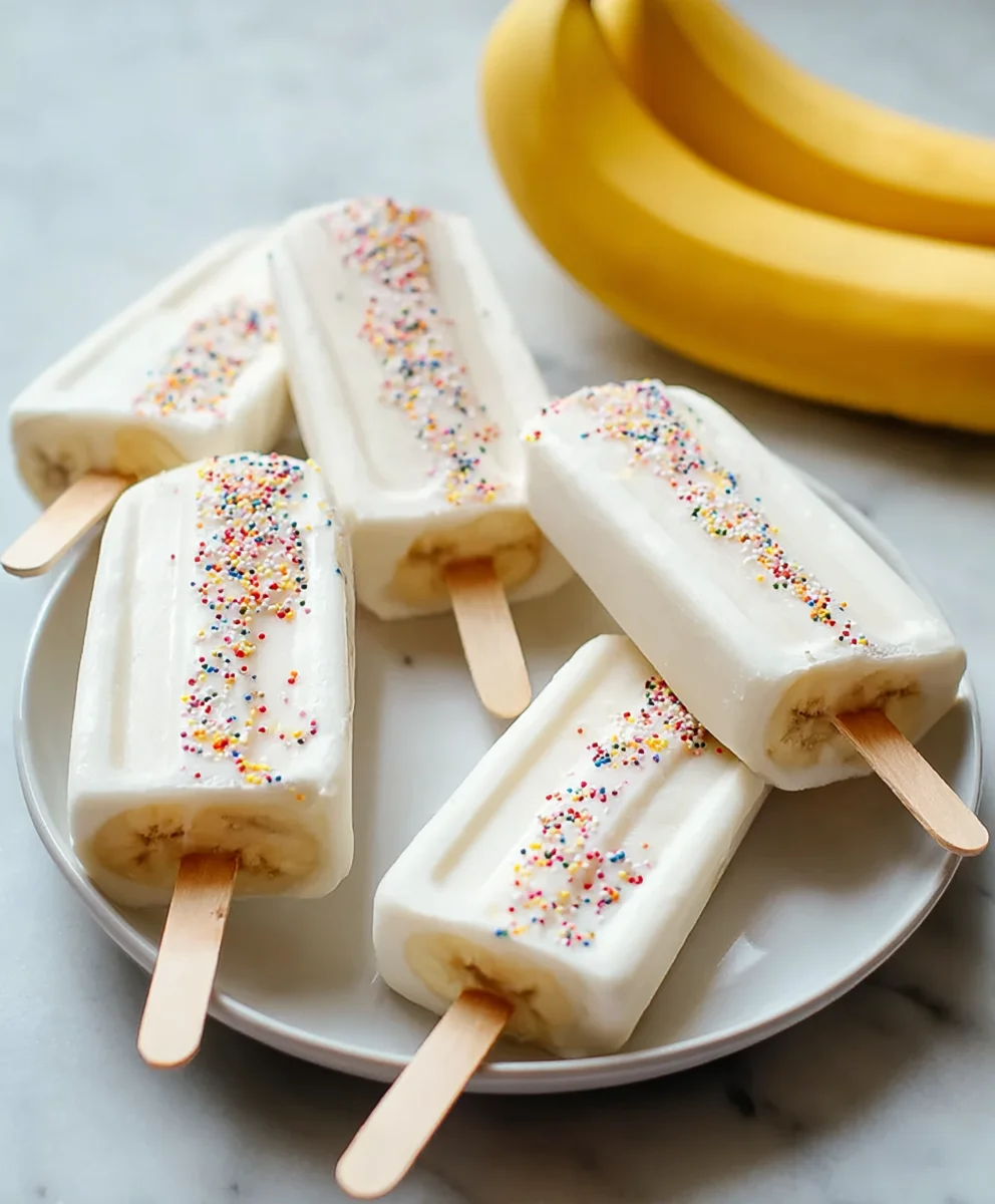 Easy Frozen Banana Yogurt Pops - Healthy Treat