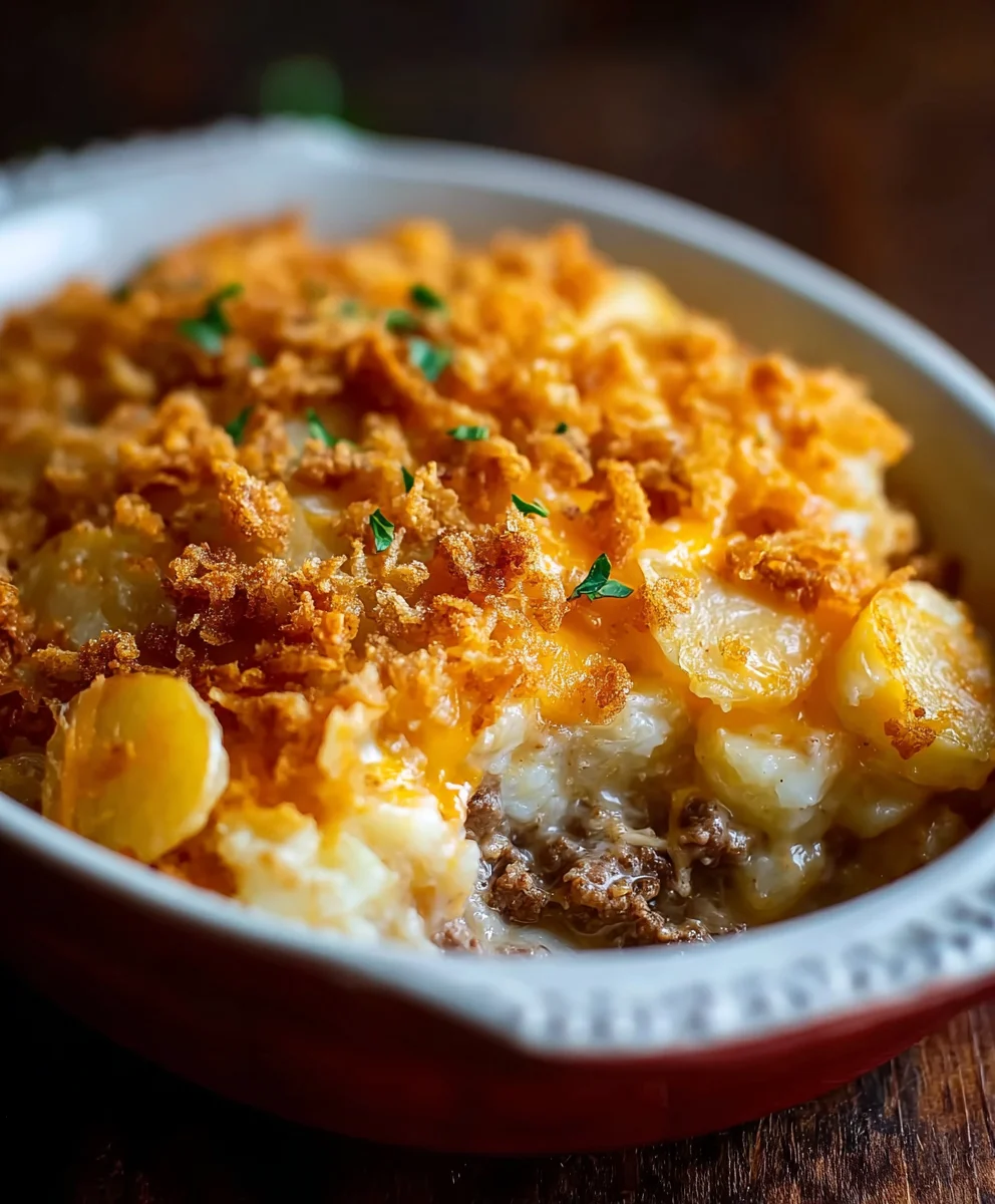 Slow Cooker Cowboy Beef Potato Casserole Easy Recipe