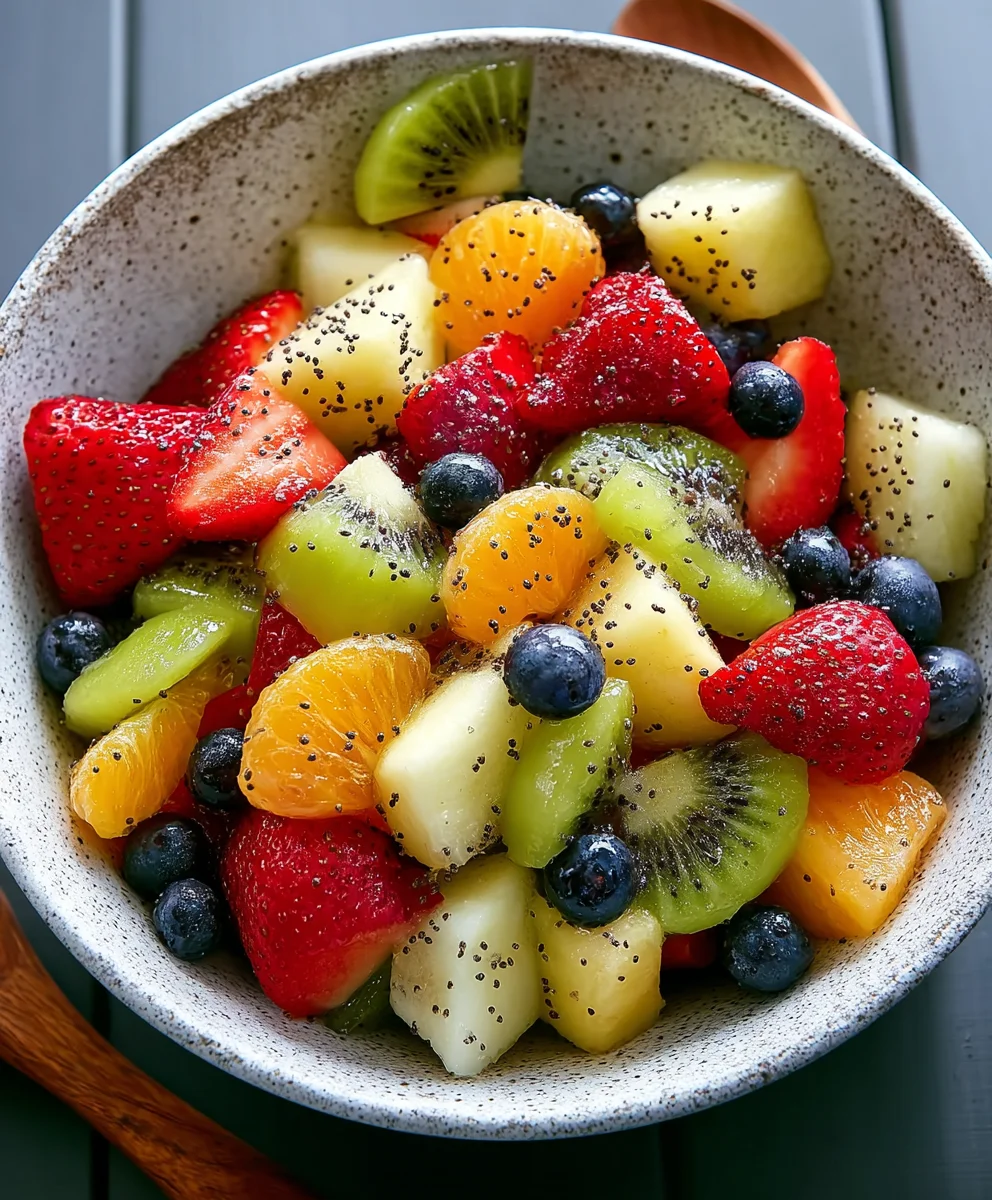 Honey-Lime Poppy Seed Fruit Salad Recipe