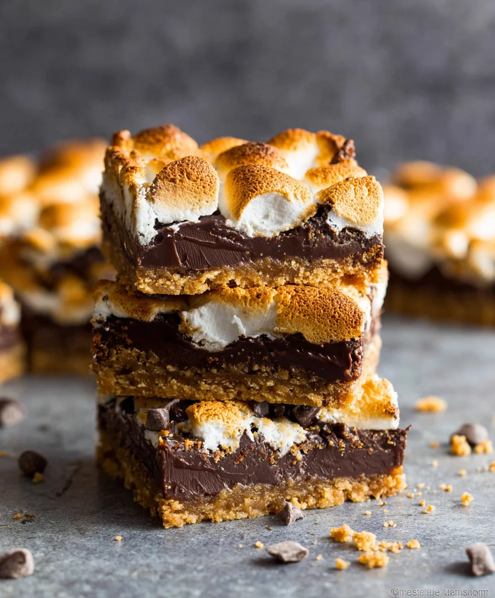 Easy S'more Bars- Gooey Chocolate Graham Treat