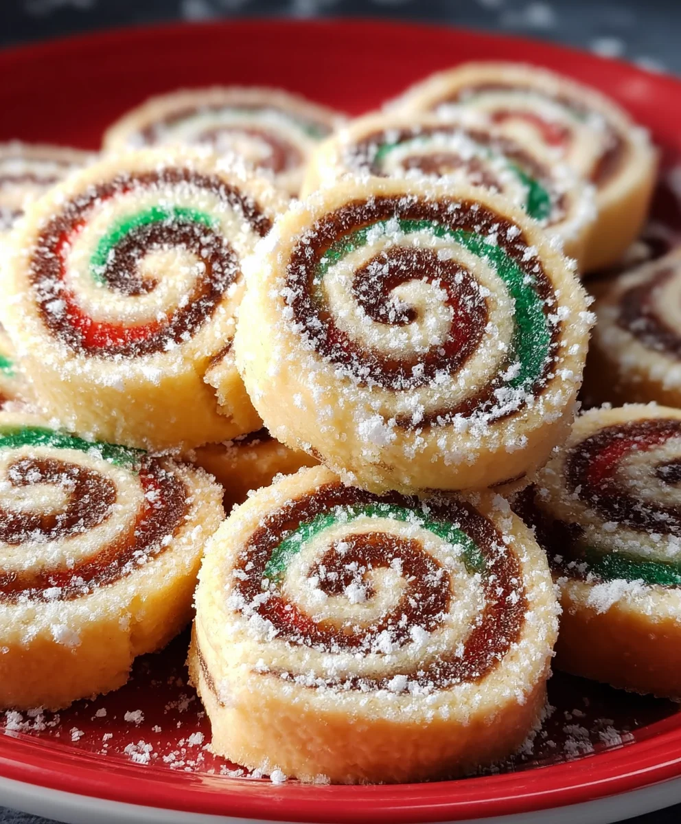 Christmas Cookie Pinwheels-Easy Festive Treats
