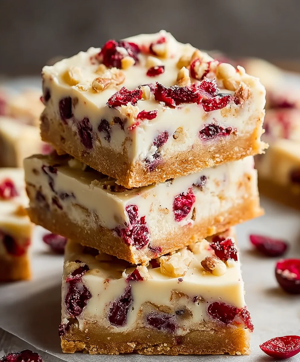 Cranberry Bliss Bars- Deliciously Sweet & Tart Treat